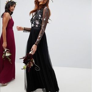 MAYA Black Embellished Dress Size 4